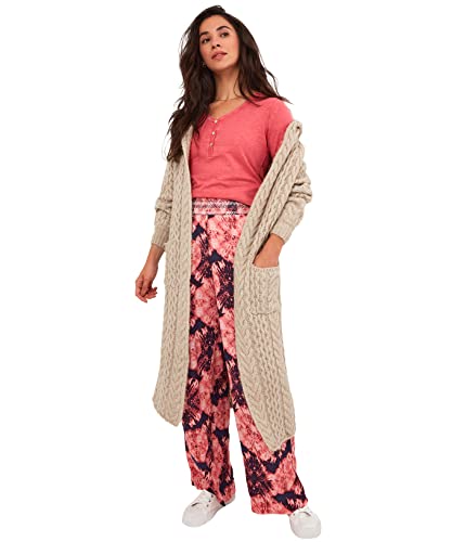 Joe Browns Damska bluza z kapturem Sloe Joes Sustainable Chunky Knit Cosy Longline, naturalny, S