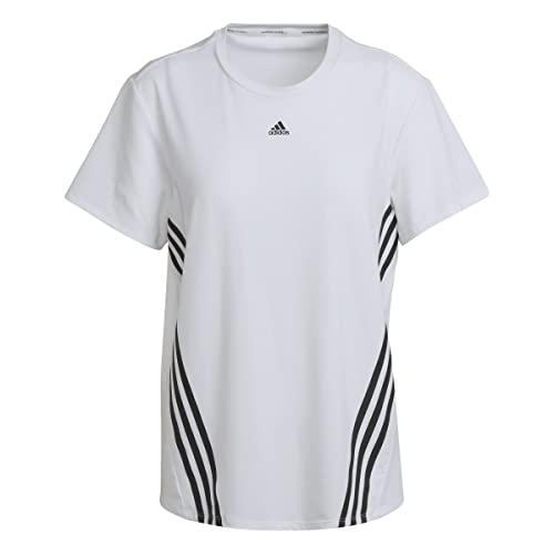adidas T-shirt damski, biały i czarny, L