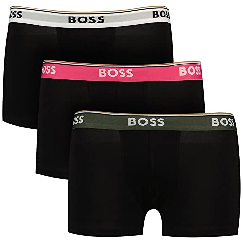 BOSS Męskie Trunk 3P Power Zestaw trzech krótkich bawełnianych bokserów z logo, Open Miscellaneous980, XXL