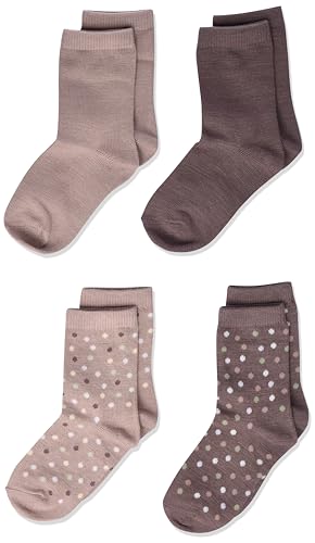 NAME IT Skarpety dziewczęce, Antler/opakowanie: 4 sztuki, 28-30