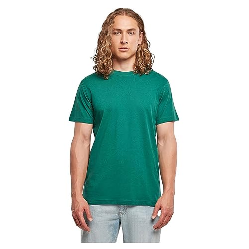 Build Your Brand Męski T-shirt Basic okrągły dekolt zielony S, zielony, S