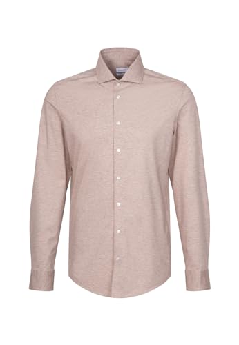 Seidensticker Męska koszula biznesowa - Slim Fit - łatwa do prasowania - kołnierz Kent - długi rękaw -, Sand, 40
