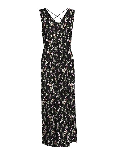 VERO MODA Women's VMEASY SL Tank Maxi Dress R1 WVN GA sukienka, Black/AOP:Mila, XS, czarny/Aop:mila, XS