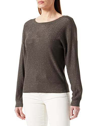 Morgan damski sweter z długim rękawem MVOIX Khaki Medium TS, Organiczny, S