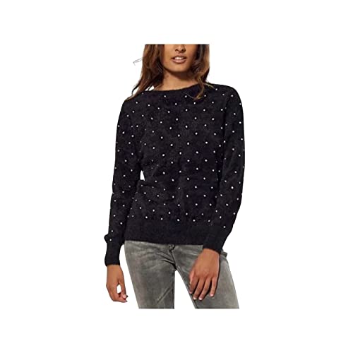 Kaporal Sweter damski-Model Ognisty Kolor Czarny-Rozmiar, Czarny i czerwony, czarny, M