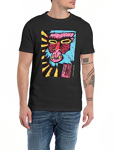 Replay T-shirt męski, Black 098, M
