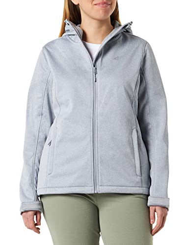 4F Damska kurtka softshellowa H4Z22-sfd350, szara (Cold Light Grey Melange), XXL, szary (Cold Light Grey Melange)