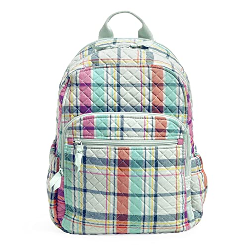 Vera Bradley Plecak Campus Bookbag, Plaid Pastel-Cotone Recykling, Jeden rozmiar Kobiety, Plaid Pastel - Bawełna z recyklingu