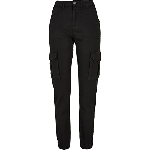 Urban Classics Damskie spodnie damskie Cotton Twill Utility Pants, czarny, 32