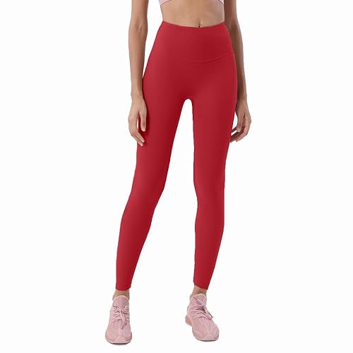 EULLA Legginsy do jogi z wysokim stanem dla kobiet, 15 Wino, S