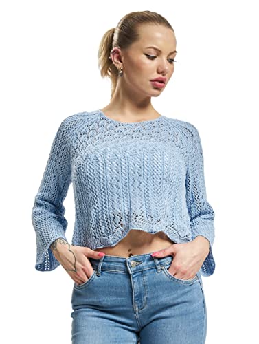 ONLY Damski sweter ONLNOLA Life 3/4 KNT NOOS, jasnoniebieski, XXL, jasnoniebieski, XXL