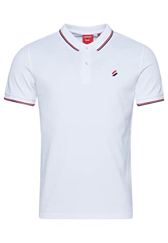 Superdry Męska koszulka polo Code Essential, Optyczny, 3XL