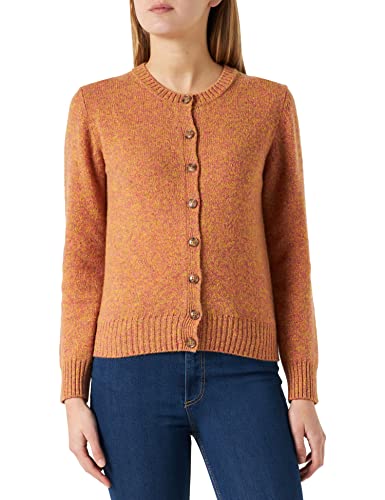 United Colors of Benetton Damski koreański dżersej M/L 103me500l kardigan sweter, różowy żółty 96t, XS