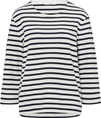 BRAX Damska bluza w stylu Bonnie Cotton Structure Striped, morski, 44