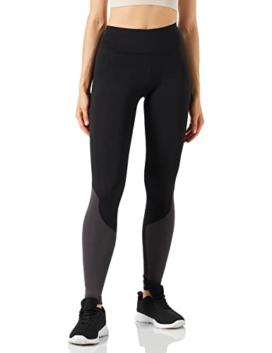Macron Damskie spodnie do biegania Fohen FCA Ela długie spodnie lekkie rozciągliwe Wmn czarne/Dgry Leggins, czarne, XS, Czarny, XS