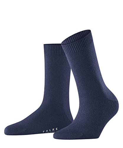 FALKE Damskie skarpety damskie Cosy Wool Wełniane wzmocnione skarpety bez wzoru, oddychające, ciepłe, grube jednokolorowe na zimne dni, 1 para skarpet, niebieskie (Lapisblue 6844), 39-42