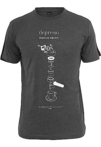 Mister Tee Koszulka męska Depresso Tee, antracyt, S