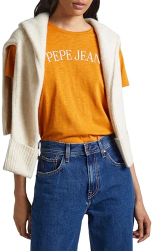 Pepe Jeans Koszulka damska VIO, Żółty (ochra żółty), L