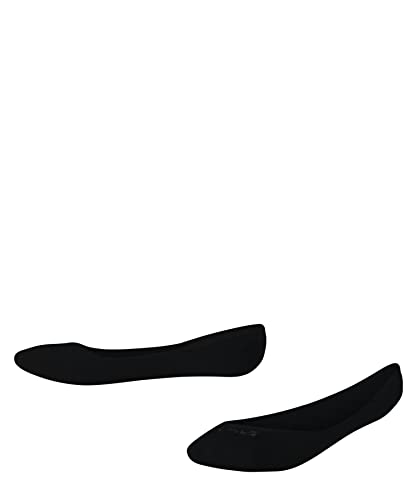 FALKE Uniseks - dzieci Stopki Ballerina K IN Zrównoważona Bawełna niewidoczne jednokolorowe 1 Para, Czarny (Black 3000), 27-30 (3-6 lata)
