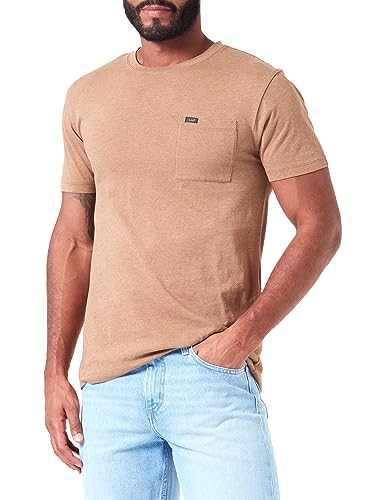 Lee Koszulka męska Ultimate Pocket Tee, brązowy, M