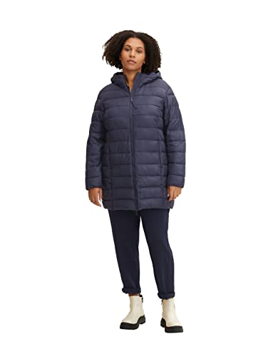 TOM TAILOR Damski Plusize lekki pikowany płaszcz 1033675, 30025 - Navy Midnight Blue, 48