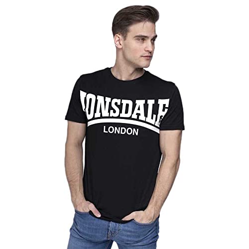 Lonsdale Męska koszulka z długim rękawem York, czarny, S