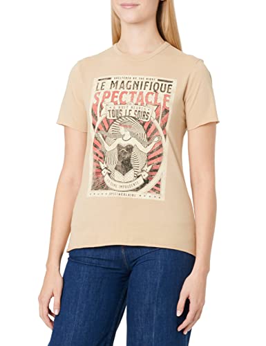 ONLY Women's ONLLUCY REG S/S CIRKUS Studs TOP Box JRS T-Shirt, Irish Cream/Print: Magnifique, S (2 sztuki)