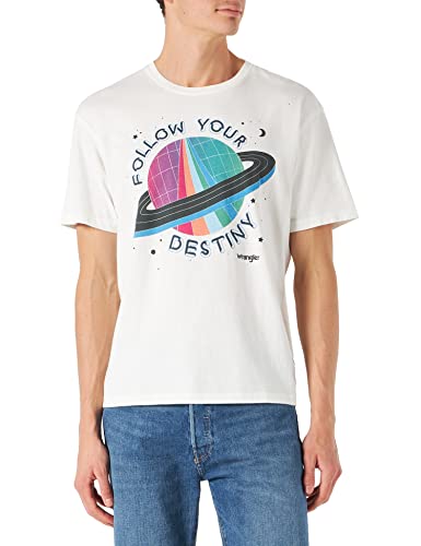 Wrangler T-shirt męski Graphic Tee, Worn White Dark, XL