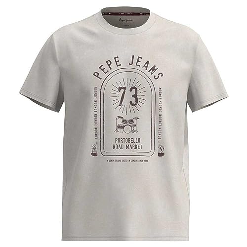 Pepe Jeans Koszulka męska damska, beżowy (kość słoniowa), XXL