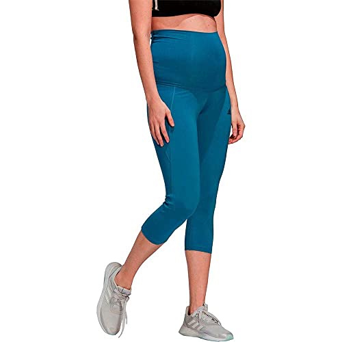 adidas Legginsy damskie Maternity 34TIG, niebieskie/czarne, rozmiar 2XS
