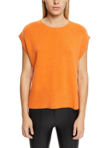 ESPRIT Damski sweter 082EE1I336, 834/złoty pomarańczowy 5, L