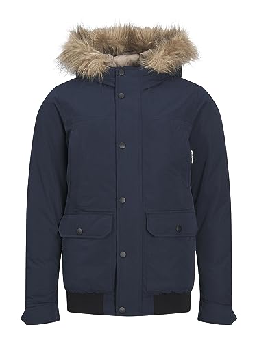 Jack & Jones chłopięca parka z kapturem, granatowy blezer, 128