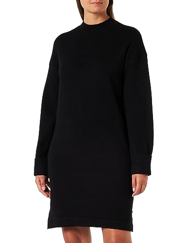 Bestseller A/S VMGOLDNEEDLE LS krótka sukienka z wysokim dekoltem, czarny, XS