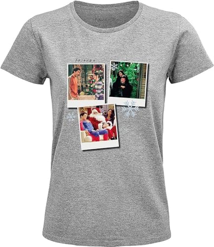 bawełniany podział t-shirt damski, Szary Melange, XXL