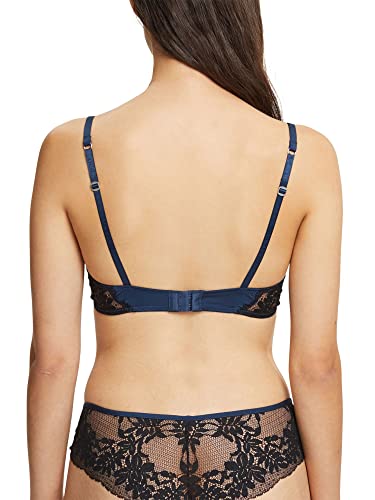 ESPRIT Bodywear Micro Lace Mix RCS SEXY biustonosz push-up, Ink, 75 A