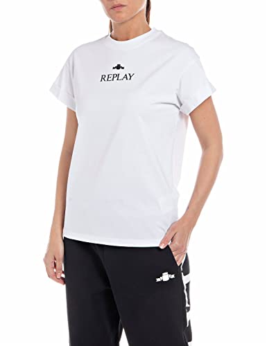 Replay T-shirt damski, 001 White, L