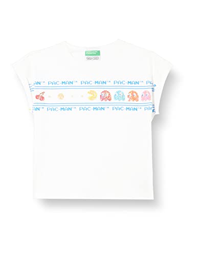 United Colors of Benetton Koszulka dziewczęca z krótkim rękawem, Bianco 101, 170 cm