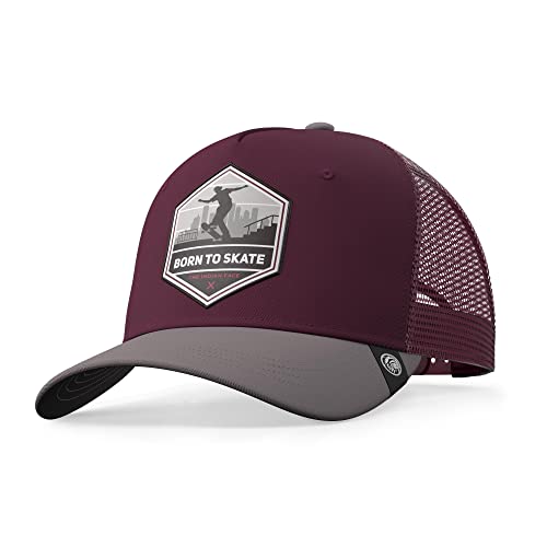 The Indian Face Born To Skate Unisex Dorosły Czapka z daszkiem, Czerwony, rozmiar uniwersalny