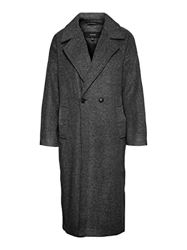 VERO MODA VMSPENCER LONG COAT NOOS płaszcz damski, ciemnoszary melanż, XS