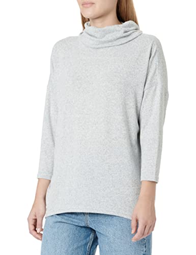 ONLY Damski sweter Onlecos 4/5 Solid Top JRS, jasnoszary melanż, rozmiar XL, jasnoszary melanżowy, XL