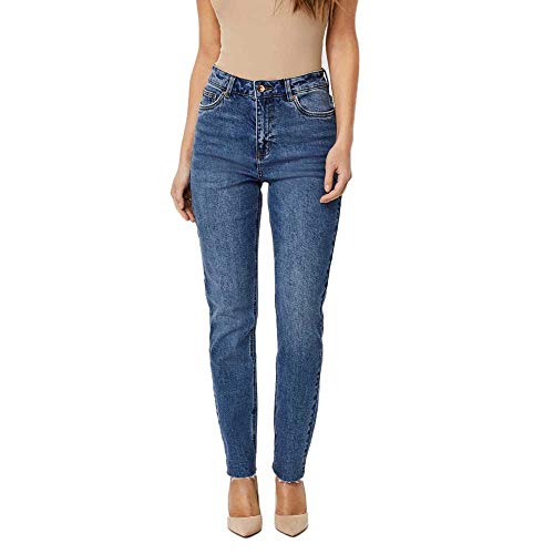 VERO MODA Dżinsy damskie Mom VMBRENDA High Waisted MOM, niebieski (medium blue denim), 32