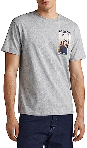 Pepe Jeans Koszulka męska Wilfredo, Szary (szary Marl), L
