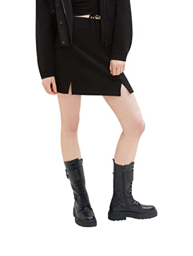 TOM TAILOR Denim Damski Mini spódnica 1035478, 14482 - Deep Black, XXL