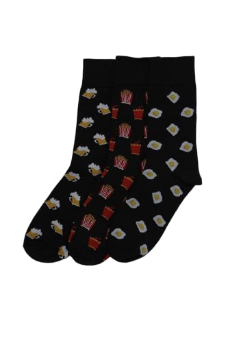 Trendyol Męskie graficzne 3-pak dzianinowe skarpetki, bardzo kolorowe, Tek Ebat, Bardzo kolorowy, rozmiar uniwersalny