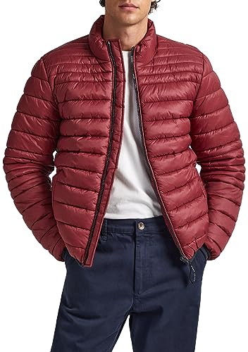 Pepe Jeans Kurtka męska Balle Puffer, Czerwony (bordowy), L