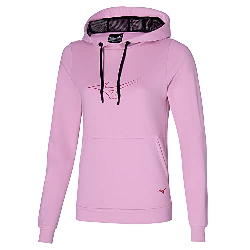 Mizuno Damska bluza z kapturem Athletic Hoody, Różowa lawenda, XS