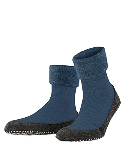 FALKE Mężczyźni Kapcie Cosyshoe M HP Wełna z wypustkami na podeszwie 1 Para, Niebieski (Blue 6866), 37-38