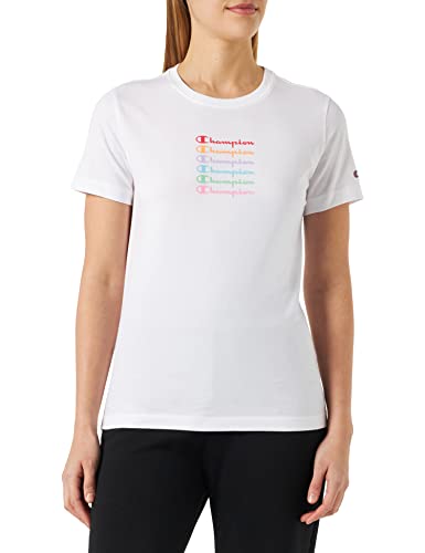 Champion Damska koszulka Legacy American Classics Multi-Logo S/S, biały, L