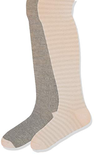 MINYMO Rajstopy dziewczęce, wielokolorowy (Light Grey Melange 130), 140/146 cm
