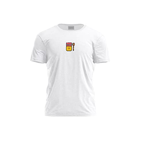 Bona Basics, T-shirt męski z nadrukiem cyfrowym,% 100 bawełna, biały, swobodny, męski top, rozmiar: M, biały, M